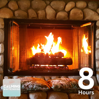 Fireplace Burning (8 Hours) | Cozy Ambience for Sleep and Relaxation