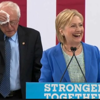 Sanders, Clinton, and Corbyn with Richard Seymour