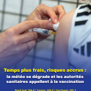Temps plus frais, risques accrus : la météo se dégrade et les autorités sanitaires appellent à la vaccination