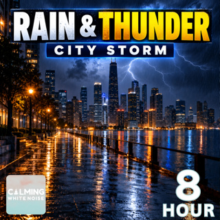 Rain and Thunder Over the City | 8 Hour Sleep Sounds