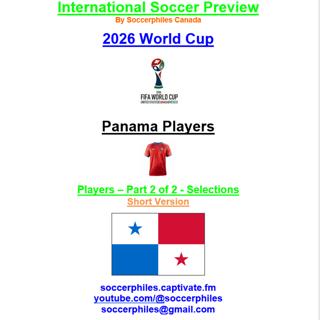 2026 FIFA World Cup – Panama Players Short Version – Part 2 of 2
