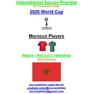 2026 FIFA World Cup – Morocco Players Short Version – Part 2 of 2