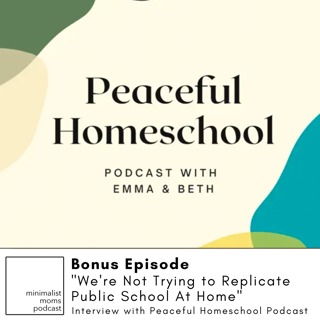 "We're Not Trying to Replicate Public School At Home" with the Peaceful Homeschool Podcast