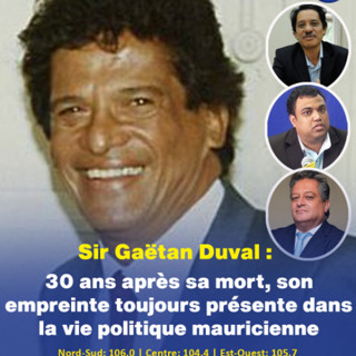 Sir Gaëtan Duval : 30 ans après sa mort, son empreinte toujours présente dans la vie politique mauricienne