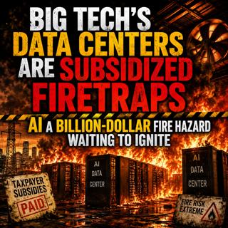 Big Tech's Data Centers Are Subsidized Firetraps — Billions in tax breaks, land, and water are going up in smoke. The wrong chips are overheating; new designs are years away, making today's AI a billion-dollar fire hazard waiting to ignite.