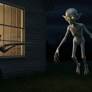 Theory: The Hopkinsville "Goblins" Were Physical, NHI-Created Avatars to Test Firearms