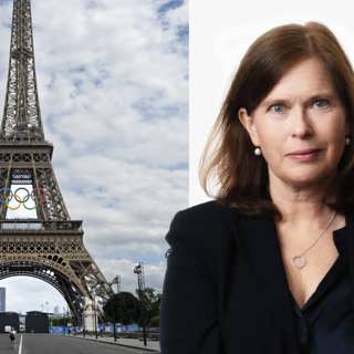 De olympiska ringarnas vara eller inte vara på Eiffeltornet: Cecilia Blomberg, Paris
