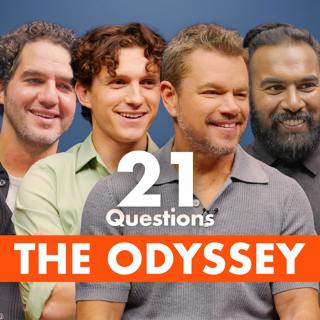 I asked The Cast of The Odyssey 100 Questions | Tom Holland, Matt Damon, Benny Safdie & Himesh Patel