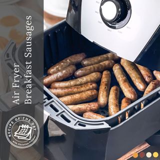 Air Fryer Sausages - Thin Breakfast Links and Patties