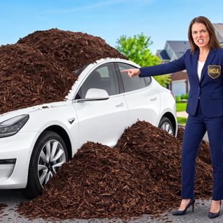 HOA-Karen Parked her Tesla on My Lawn DAILY, so I Buried it in Mulch!
