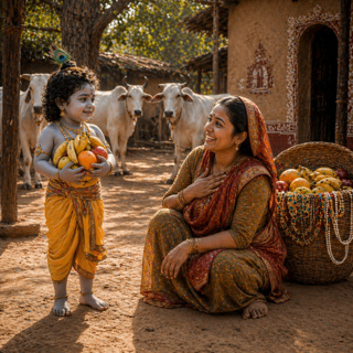 29. Krishna buys fruits and pays with jewels