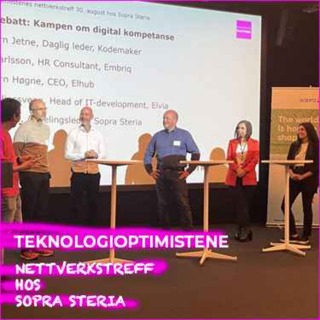 Teknologioptimistene live podcast fra nettverkstreff hos Sopra Steria