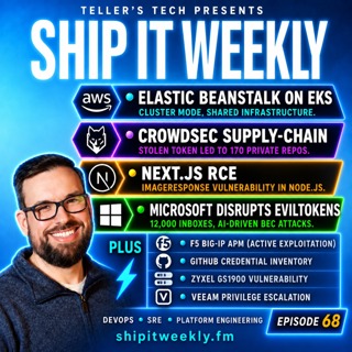 AWS Puts Elastic Beanstalk on EKS, CrowdSec Supply-Chain Breach, Critical Next.js RCE, Microsoft Disrupts EvilTokens & Why Fixing the Initial Compromise Isn’t Enough