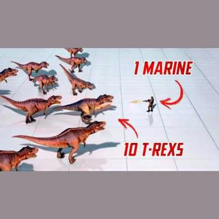 T Rex vs Marine