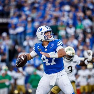 Bear Bachmeier leads BYU to a statement win of No. 2 Notre Dame