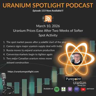 March 10, 2026: Uranium prices ease after two weeks of softer spot activity