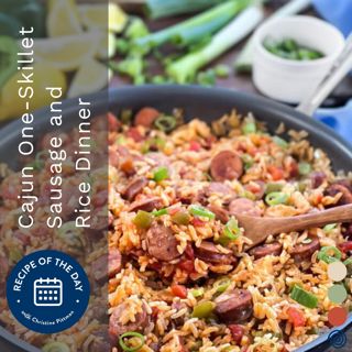 Cajun One-Skillet Sausage and Rice Dinner