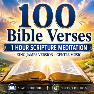 100 Bible Verses KJV | 1 Hour Scripture Meditation with Gentle Music