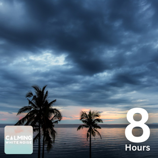 White Noise for Relaxing (8 Hours) | Thunderstorm with Waves Sound