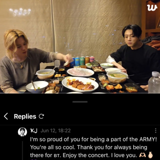 Part 1: I got 5 reply back comments from BTS J-Hope, Jin, Jungkook, Suga, Jimin on Weaverse