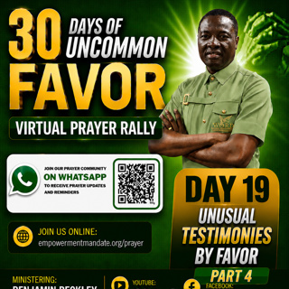 30 DAYS OF UNCOMMON FAVOR VIRTUAL PRAYER RALLY - Day 19