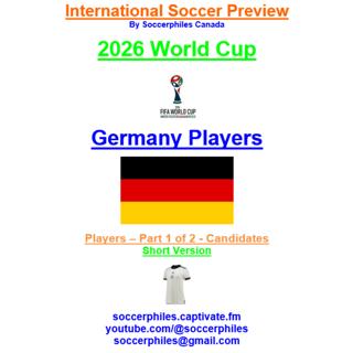 2026 FIFA World Cup – Germany Players in 5 – Part 1 of 2