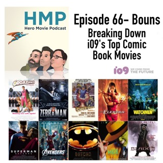 Episode 66- Bonus- Breaking Down io9′s Top Comic Book Movies