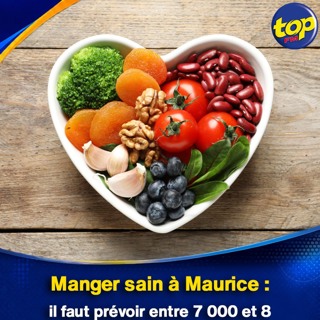 Manger sain à Maurice : il faut prévoir entre 7 000 et 8 000 roupies par mois pour deux repas par jour