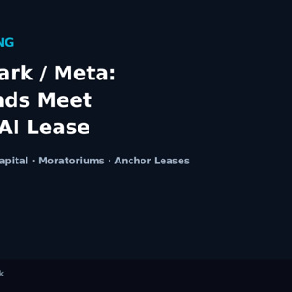 CleanSpark/Meta: Junk Bonds Meet $6.6B AI Lease — CRE AI Briefing, Sep 17, 2026