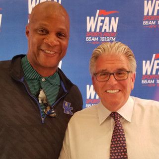 Mike Francesa with Darryl Strawberry