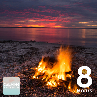 Beach Bonfire with Cricket Sounds (8 Hours) | White Noise for Sleep and Relaxation