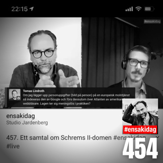 457. Ett samtal om Schrems II-domen #ensakidag #live