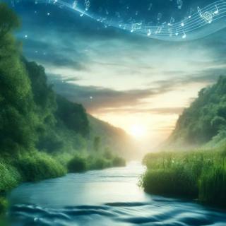 😴💧🎵 The Refreshing Sound of the RIVER Combined with Soothing MUSIC Promotes Deep REST