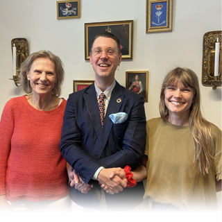 H.F.H. Prins Frei gav audiens för Gunilla Gustavsson Löfman och Matilda Jelse frånFolkfest för Fred & Klimat