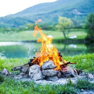 Daytime Lakeside Campfire - 10 Hours Sleep Sound