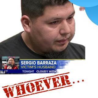 Sergio Barraza speaks to the police