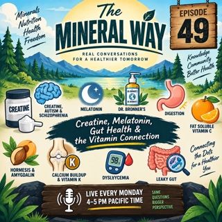 ep 49 – Creatine, Melatonin, Gut Health & the Vitamin Connection- The Mineral Way