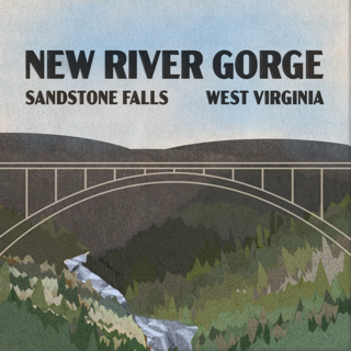 Waterfalls & Trains at New River Gorge • Sandstone Falls Ambient Soundscape for Focus, Meditation & Writing Ambience