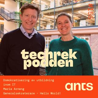 155. Domokratisering av utbildning inom tech med Maria Arneng, Generalsekreterare - Hello World!