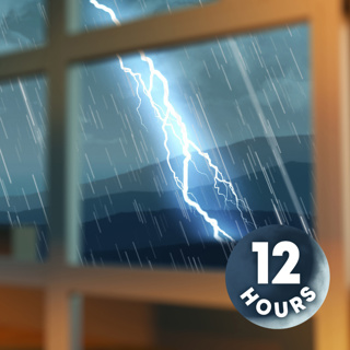 Thunderstorm Sounds for Sleeping I with Steady Rain White Noise 12 Hours