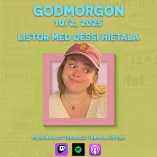 10/2, 2025 - Listor med Dessi Hietala