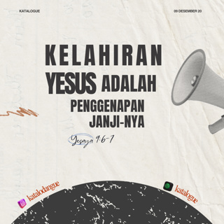 Kelahiran Yesus Adalah Penggenapan Janji-Nya