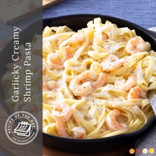 Garlicky Creamy Shrimp Pasta
