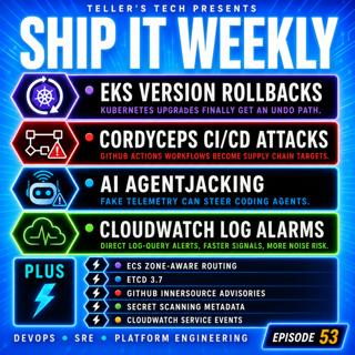 EKS Rollbacks, GitHub Actions Supply Chain Attacks, AI Agentjacking, CloudWatch Log Alarms, and Why Safety Nets Don’t Replace Ownership