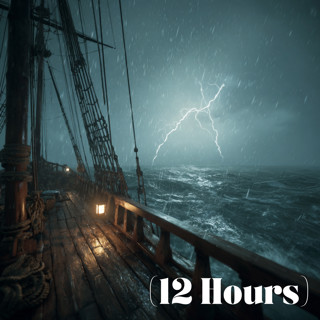 Creaking Wooden Ship Sailing Through Thunder and Rain | Sleep Sound (12 Hours)