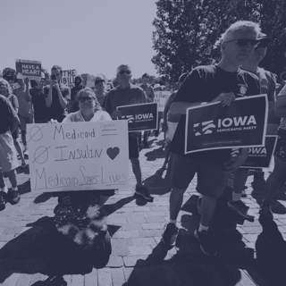 Democrats target working-class voters in Iowa and Montana