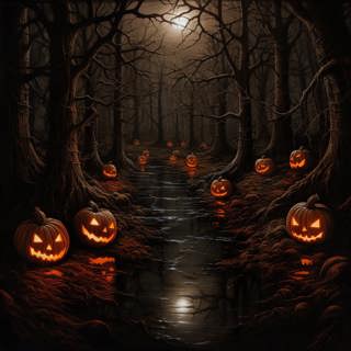 Halloween in Charmouth Woods 