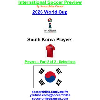 2026 FIFA World Cup – South Korea Players – Part 2 of 2