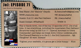 G.I. Joe Ep 71: Last Hour to Doomsday w/ Paul Galliano