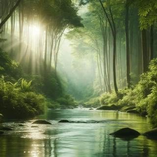 😴💧🎵 A Soothing RIVER and Gentle MUSIC to Improve Your SLEEP